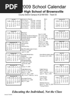 Brownsville 08-09 Calendar