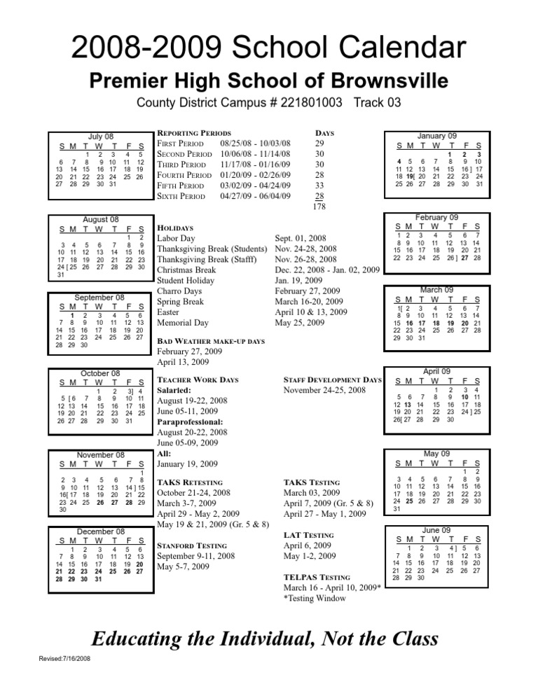 Brownsville 0809 Calendar PDF Traditions Entertainment Events