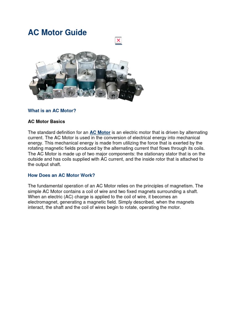 AC Motor Guide | PDF