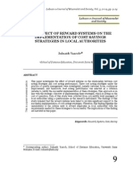 The Effect of Reward Systems On The Implementation of Cost Savings Strategies in Local Authorities