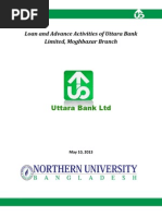 Loan and Advance Activities of Uttara Bank LTD, Moghbazar Branch, Dhaka