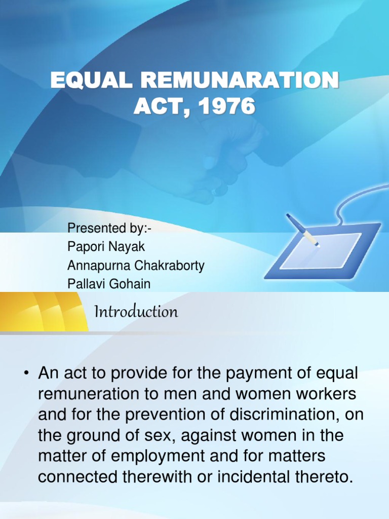 Equal Remuneration Act | PDF | Employment | Equal Pay For Equal Work