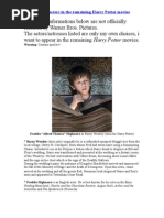 Download New ActorsActresses in the remaining Harry Potter Movies by edc2k7 SN14776046 doc pdf