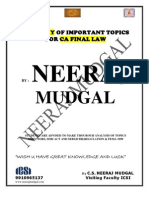 VVIMP Corporate Law Summary CA Final Corporate Allied Laws Specially For Nov 12 Attempt (1) Neeraj Mudgal