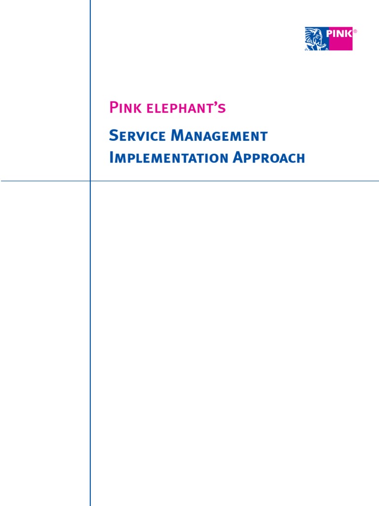 Pink Elephant SM Implementation Roadmap | PDF | Itil | It Service Management