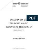 Bakearen Eta Giza Eskubideen Aldeko Hezkuntzako Euskal Plana 2008-2011pdf