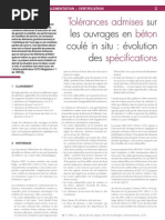 Tolerance Des Ouvrages En Béton Coulé In Situ - Cstc - Be