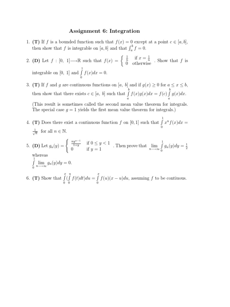 Calculus Integration Problems | PDF | Teaching Methods & Materials ...