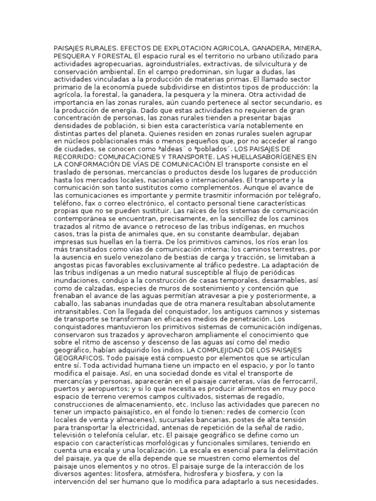 Impacto de la Explotación en Paisajes Rurales | PDF | Pesquería | Science