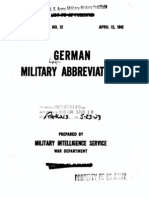 Special Series, No. 12, German Military Abbreviations