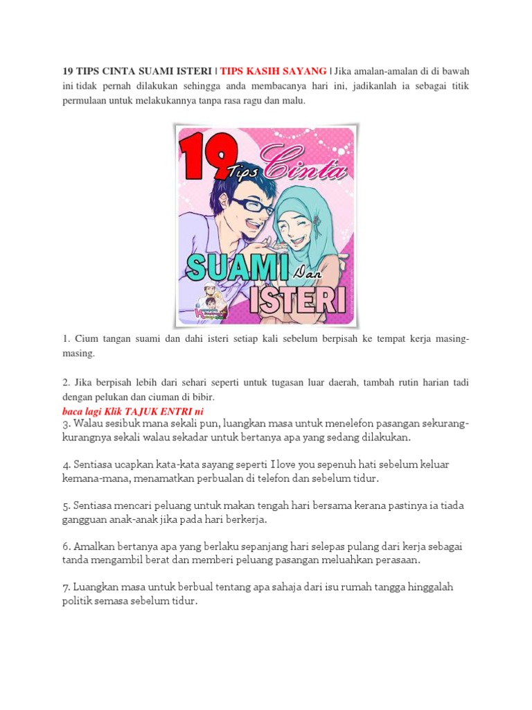 19 Tips Cinta Suami Isteri Pdf
