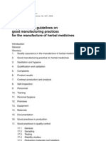 Annex 3: Supplementary Guidelines On Good Manufacturing Practices For The Manufacture of Herbal Medicines