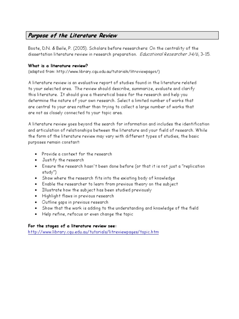 What should a literature review be consist of picture