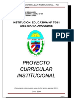 Proyecto Curricular Institucional 2011 - IE 7081 José María Arguedas