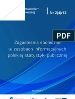 Zagadnienia Społeczne W Zasobach Statystyki Publicznej