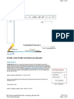 Pump Glossary