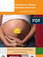 Lineamientos de La Hemorragia Obstetrica en Mexico: Prevencion Diagnostico y Manejo