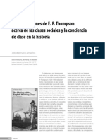 Las concepciones de Thompson sobre clases y conciencia