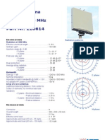 Patch antenna radiation patterns 1240-1300 MHz