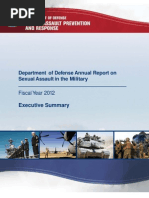 Pentagon Report On Sexual Assault in The Military in 2012