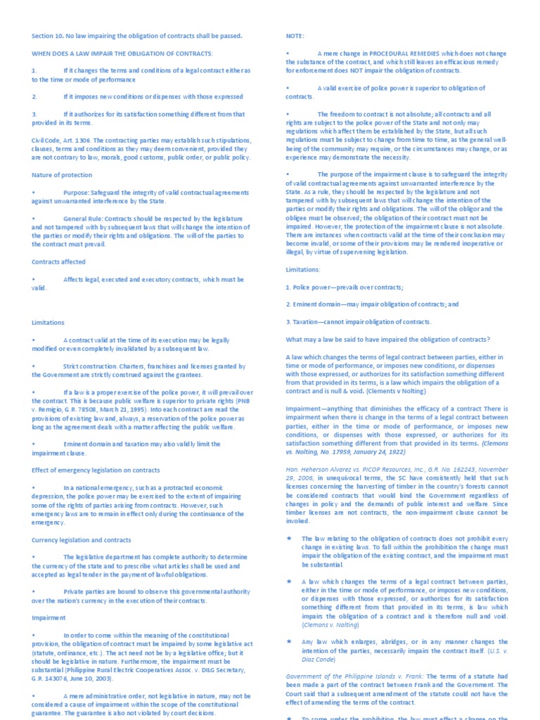 Non impairment pdf