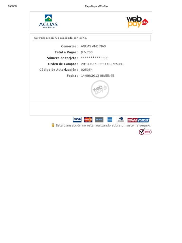Pago Seguro WebPay | PDF