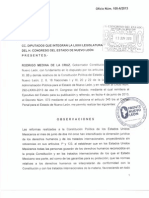 Frente Nuevo León - Texto del veto del Gobernador de NL a reforma por cyberbullying