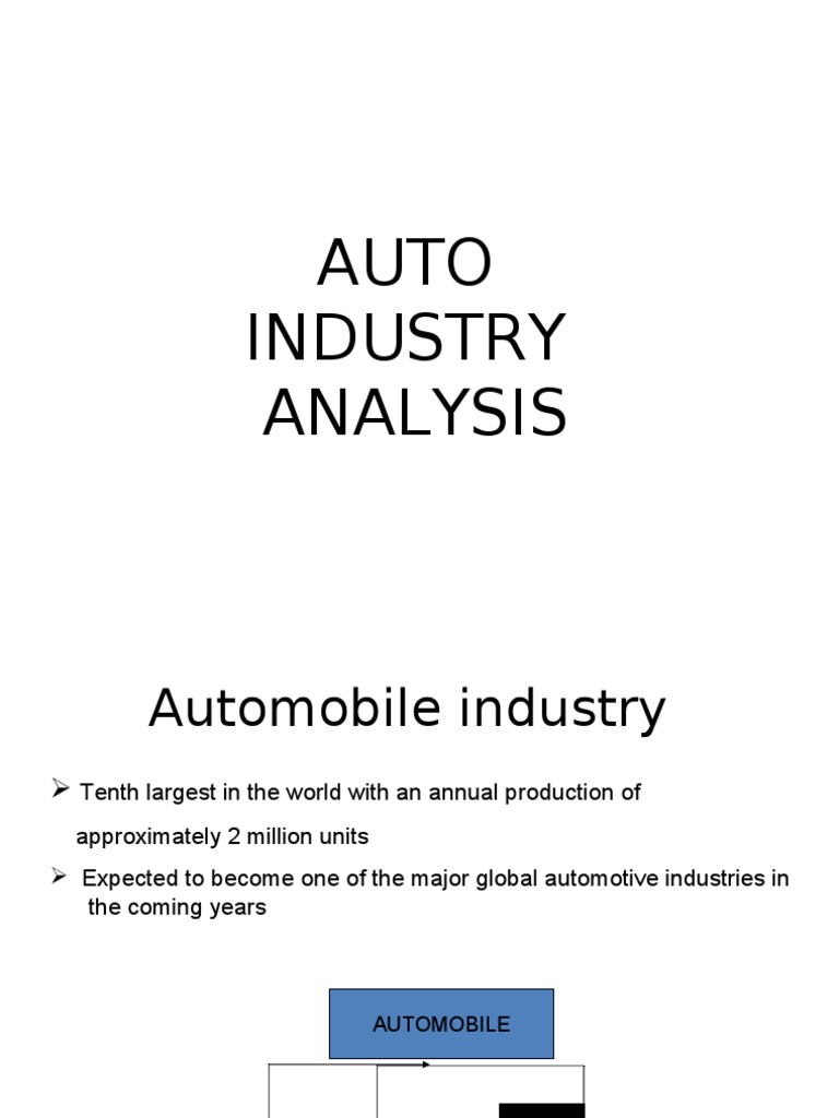 Auto Industry Analysis Car Automotive Industry