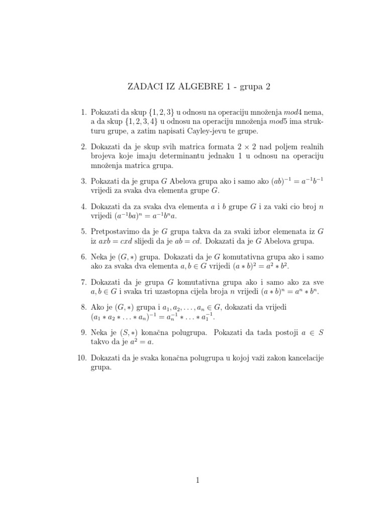 Algebra | PDF