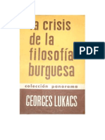 La Crisis de La Filosofia Burguesa