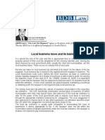 Local Business Taxes and Its Basis: (BDB Law'S "Tax Law For Business" Businessmirror