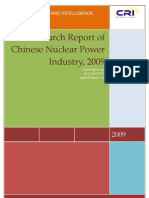 Research Report of Chinese Nuclear Power Industry, 2009