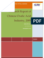 Research Report of Chinese Oxalic Acid Industry, 2009