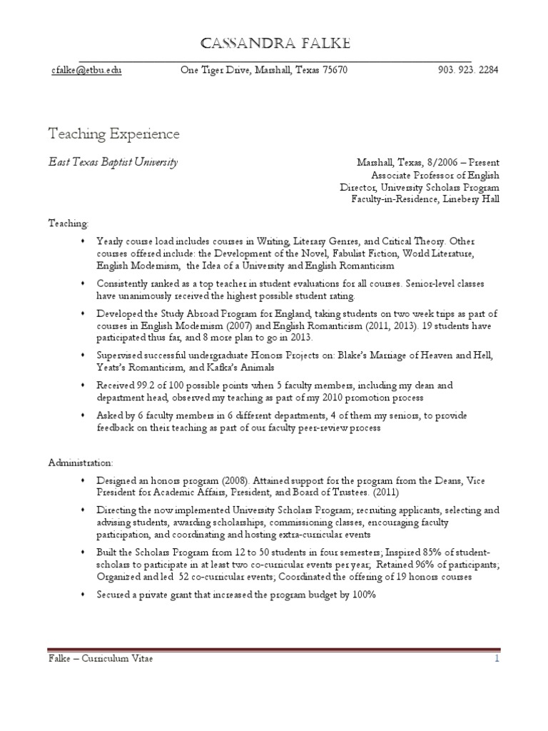 Cv 2013pdf University Romanticism - 