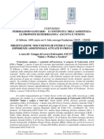 Federalismo e continuità dell'assistenza - 23 febbraio 2009