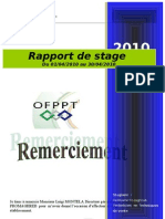 Rapport de Stage 2010 Radouane
