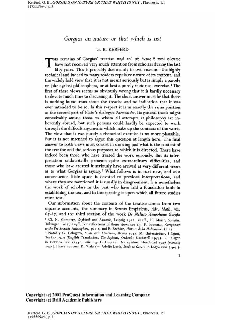 Phronesis - A Journal For Ancient Philosophy, Vol 1, #1-2, 1955-6 | PDF ...