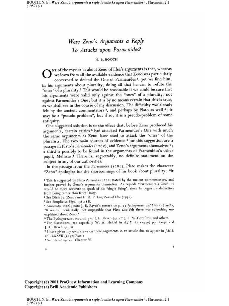 Phronesis - A Journal For Ancient Philosophy, Vol 2, #1-2, 1957 | PDF