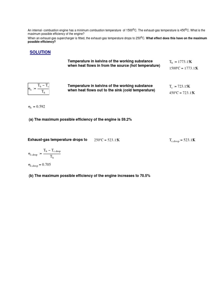 Maximum Efficiency of Internal Combustion Engine | PDF | Technology ...