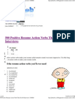 500 Positive Resume Action Verbs That Get Job Interviews - JobMob