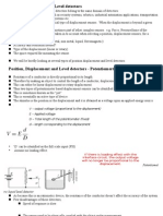 Position, Displacement and Level detectors