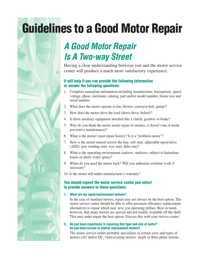 Motor Repair Guide PDF