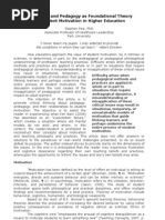 Download Andragogy and Pedagogy as Foundational Theory for Student Motivation in Higher Education by P K Thakur SN147952367 doc pdf