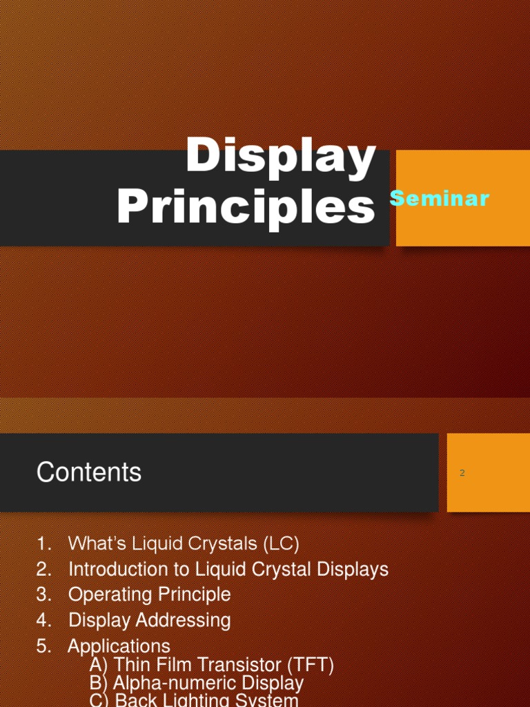 Display Principles | Download Free PDF | Liquid Crystal | Liquid ...