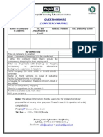 Competency Mapping Questionnaire