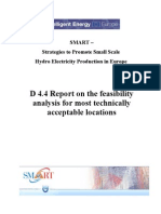 D 4.4 Report On The Feasibility Analysis For Most Technically Acceptable Locations