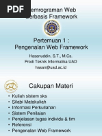 Chapter 12 Materi Kuliah Web Framework1 Pengenalan Web Framework PDF