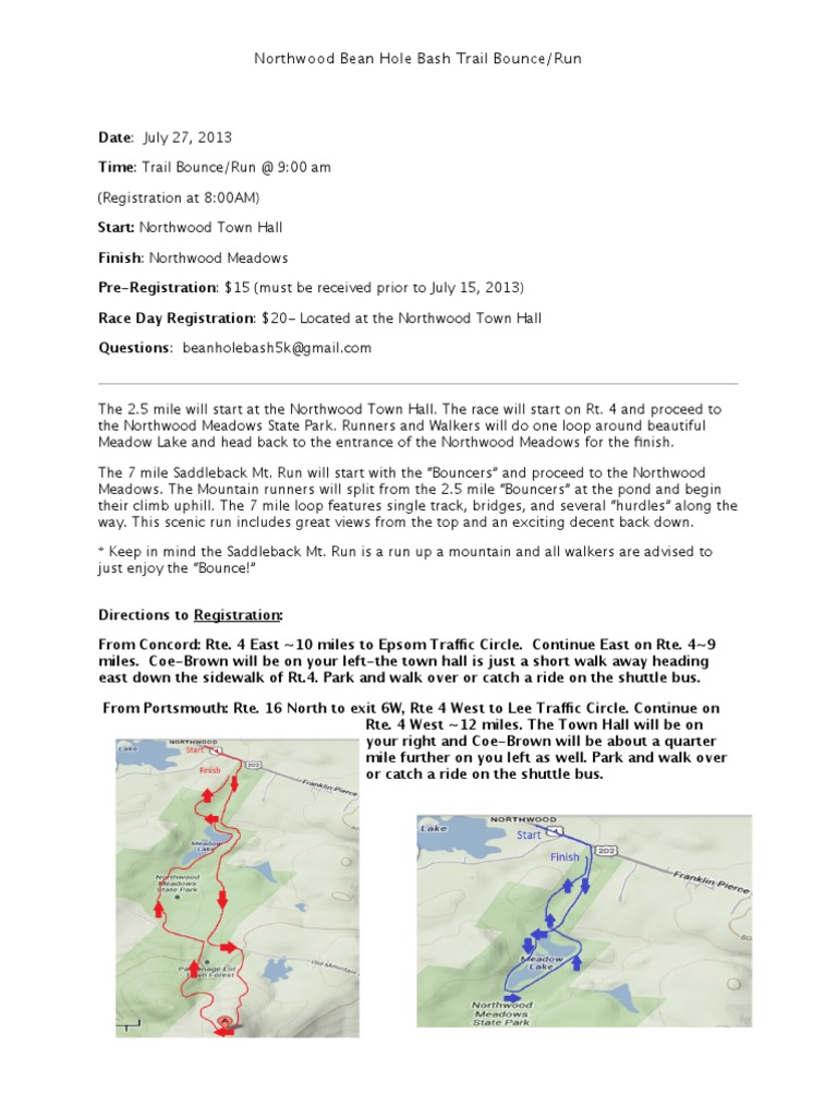 Bean Hole Bash Bounce/Race Flyer PDF Sports Leisure