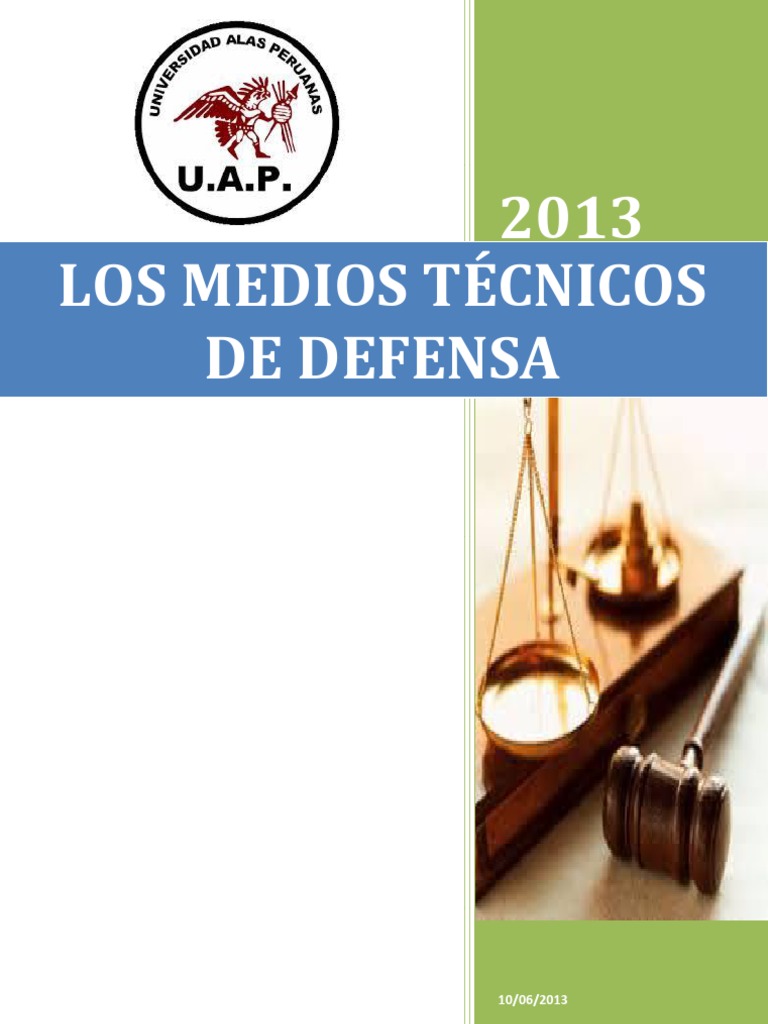 Los Medios Tecnicos de Defensa Expoc | PDF | Res Judicata | Derecho penal