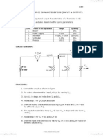 Transistor Ce Characteristics (Input & Output)